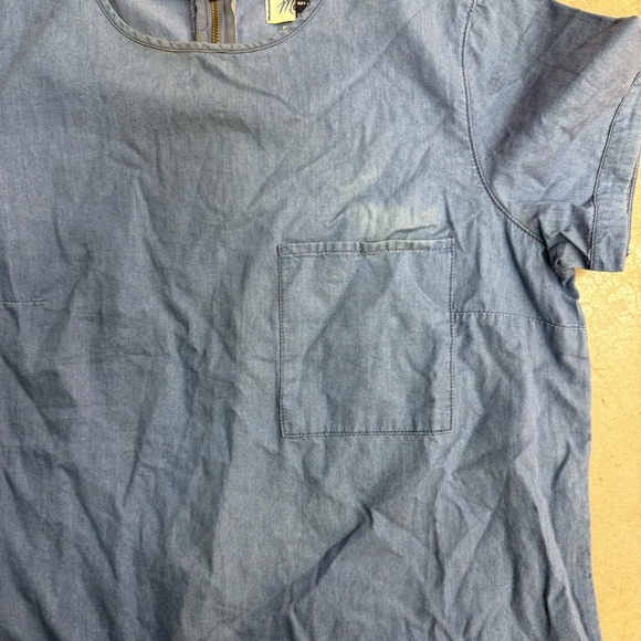 Madewell Chambray Short Sleeve Top - Picture 3 of 5